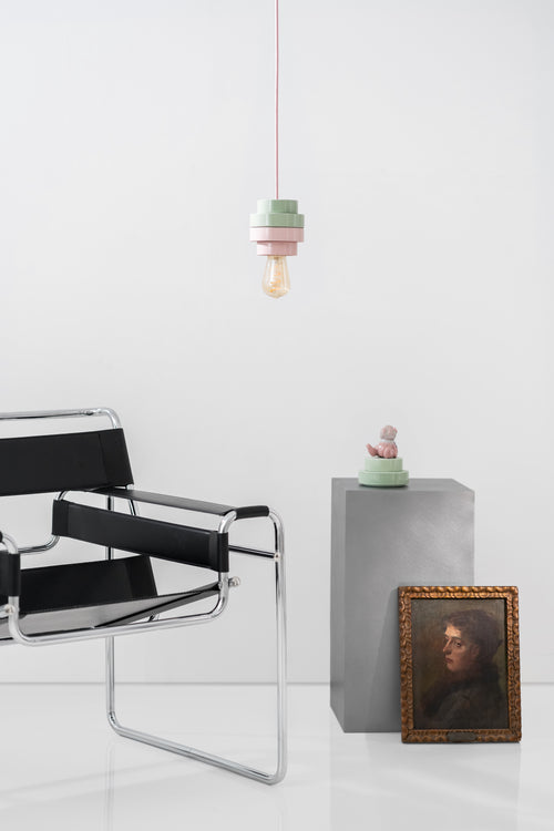 PLINTH / Pendant lamp - Green / Pink mix