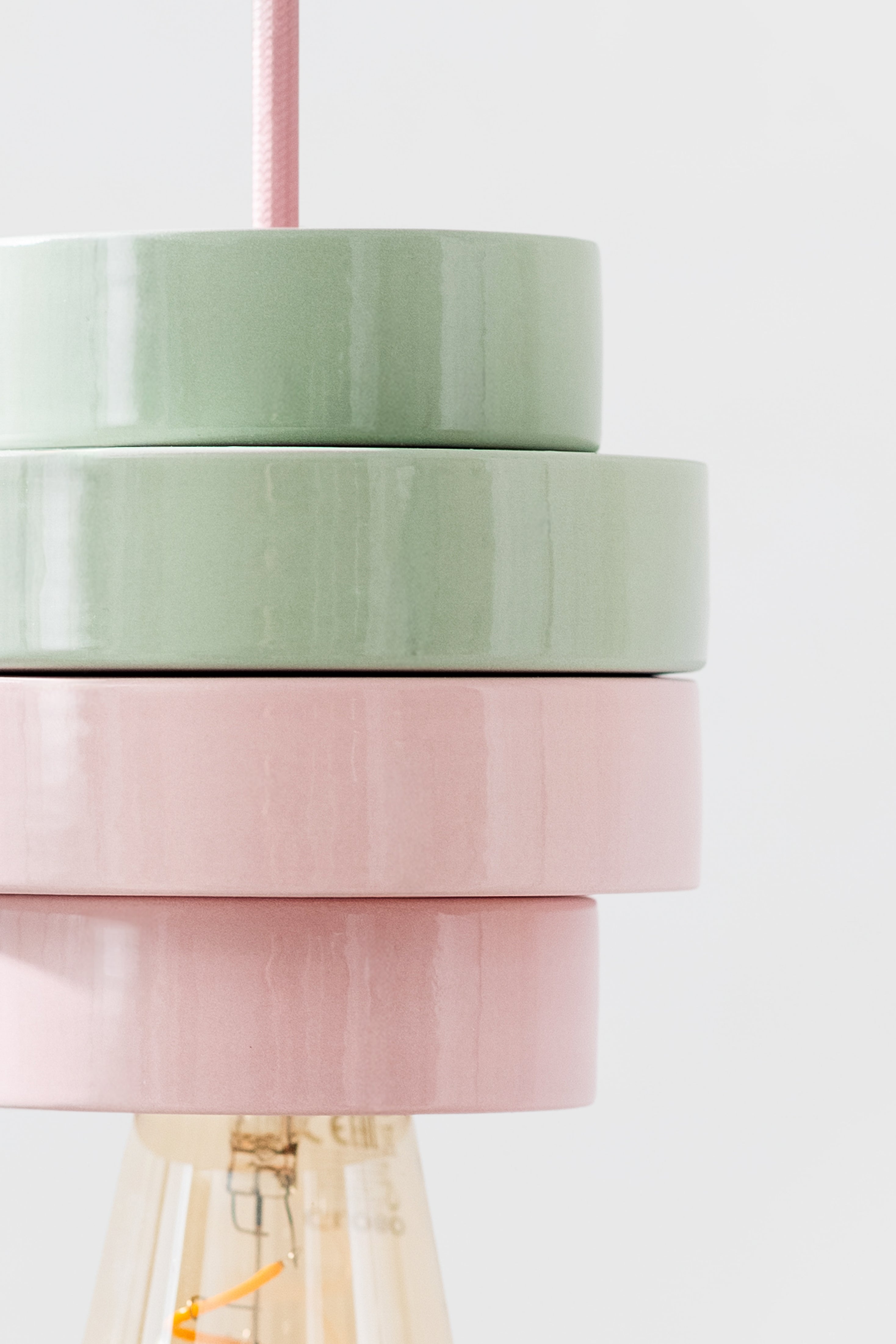 PLINTH / Pendant lamp - Green / Pink mix