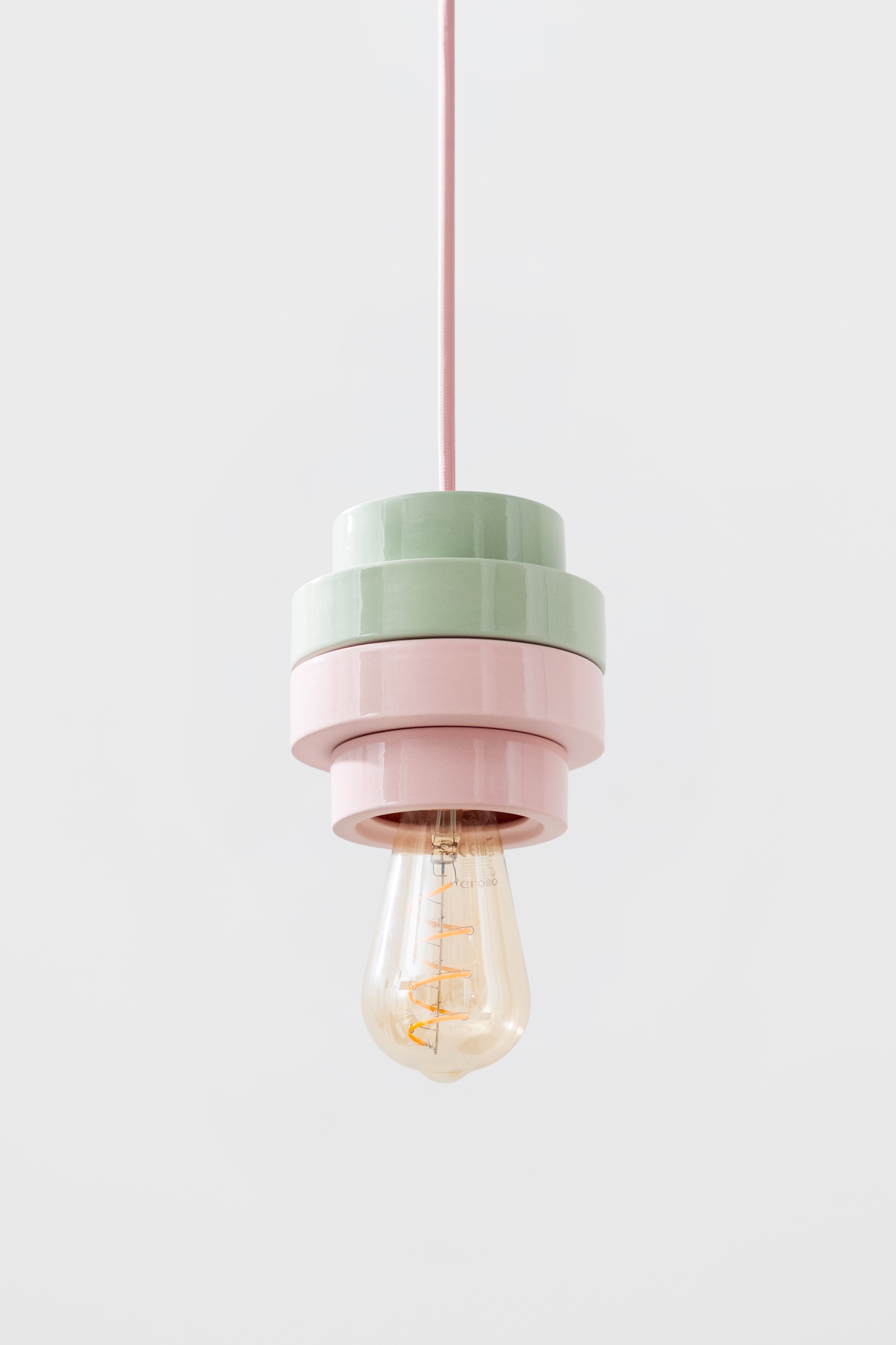 PLINTH / Pendant lamp - Green / Pink mix
