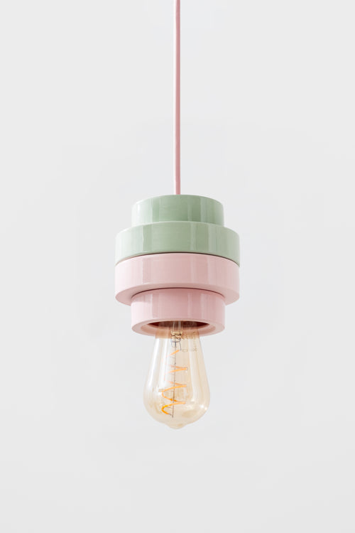PLINTH / Pendant lamp - Green / Pink mix