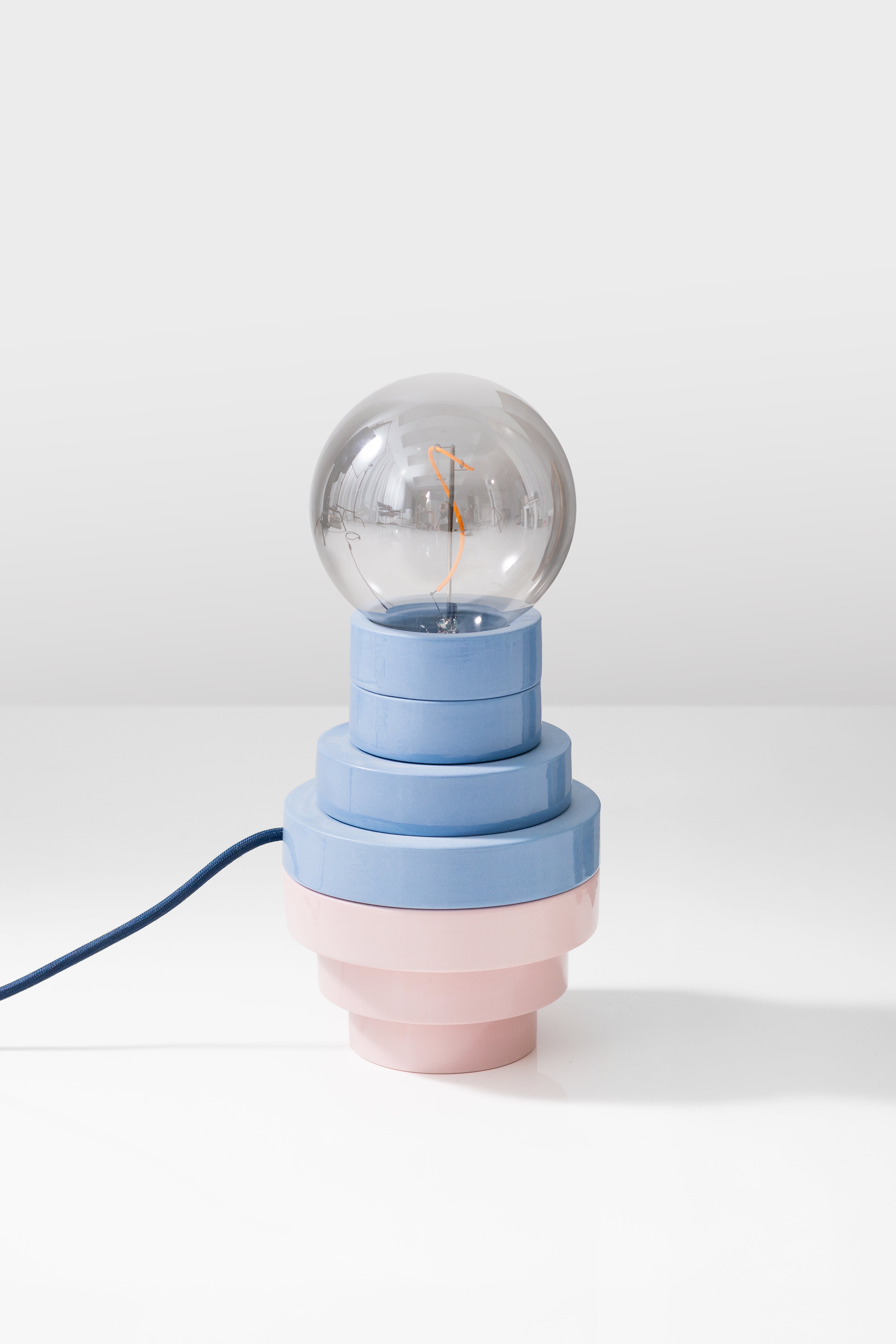 PLINTH / Flore lamp / L - Pink / Blue mix
