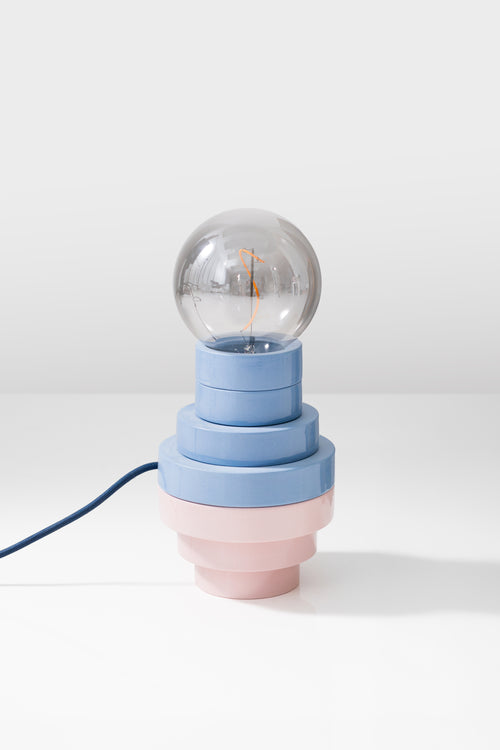 PLINTH / Flore lamp / L - Pink / Blue mix
