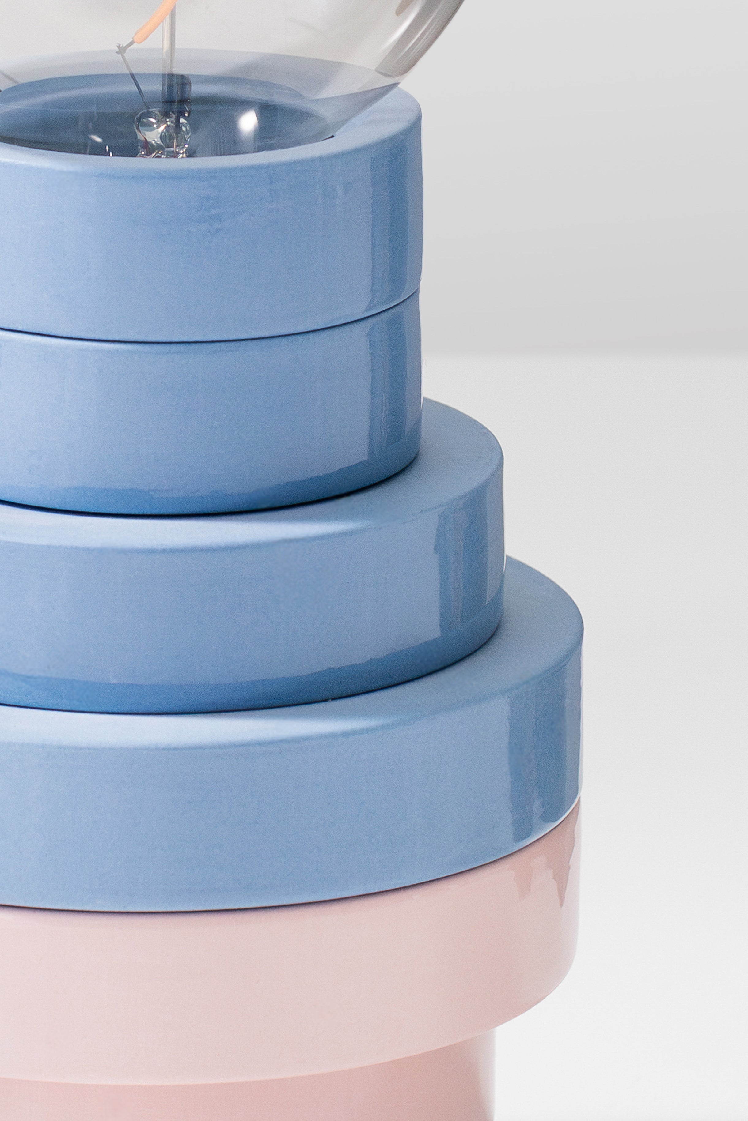 PLINTH / Flore lamp / L - Pink / Blue mix