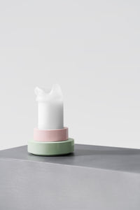 PLINTH / candle holder - Pink-Green