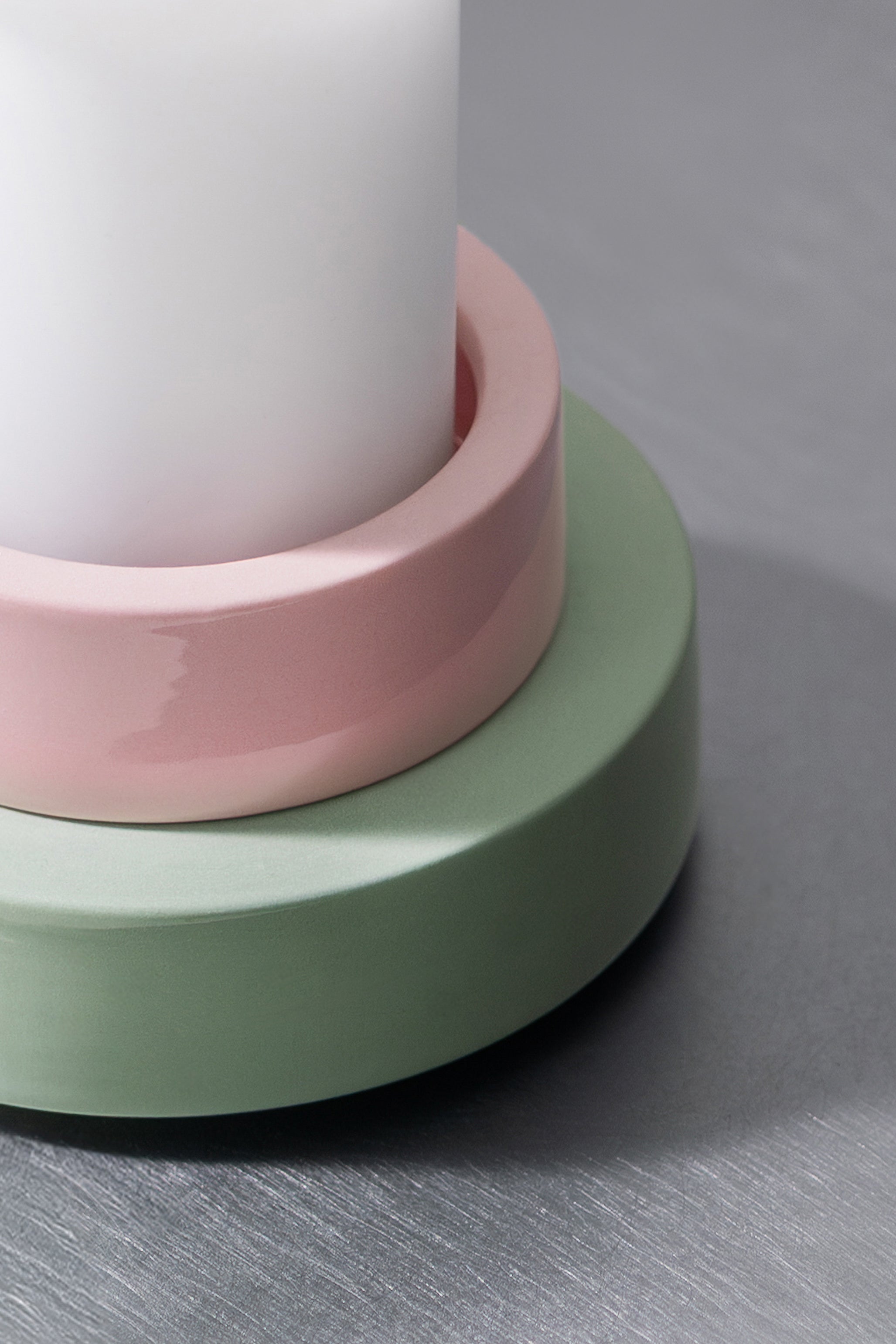 PLINTH / candle holder - Pink-Green