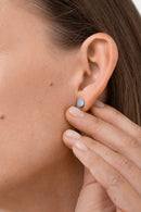 DROP / Porcelain Stud Earring / Glazed - Grey