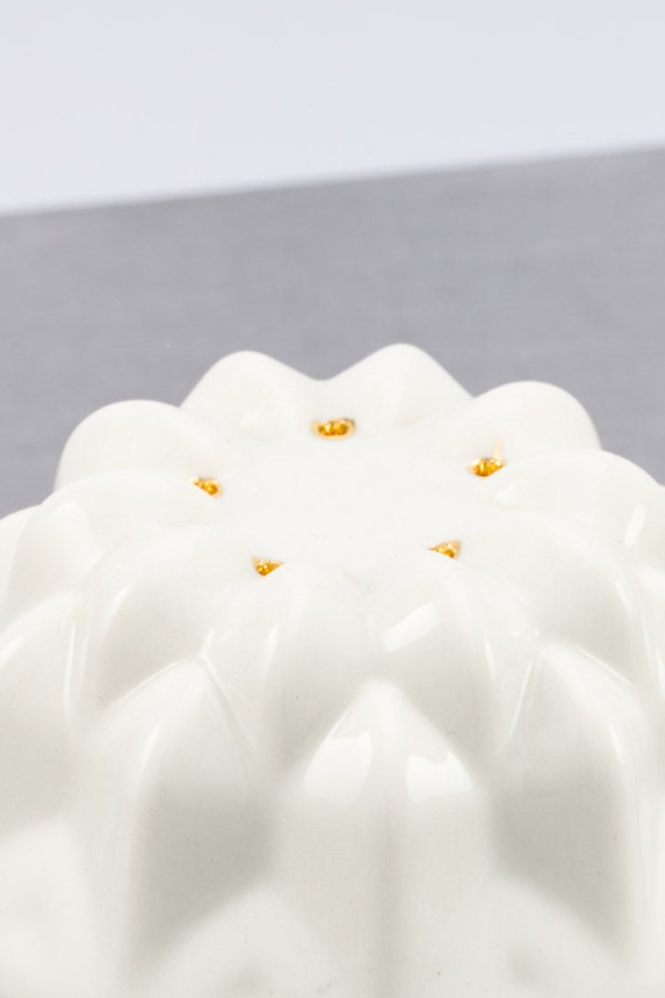 MUFFIN / cristal / salt & pepper shaker / White - GOLD