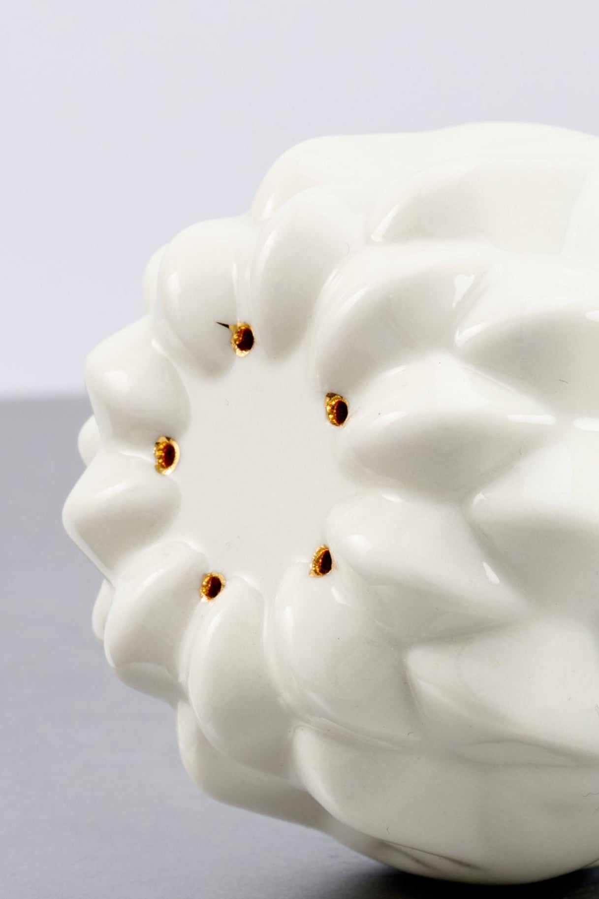 MUFFIN / cristal / salt & pepper shaker / White - GOLD