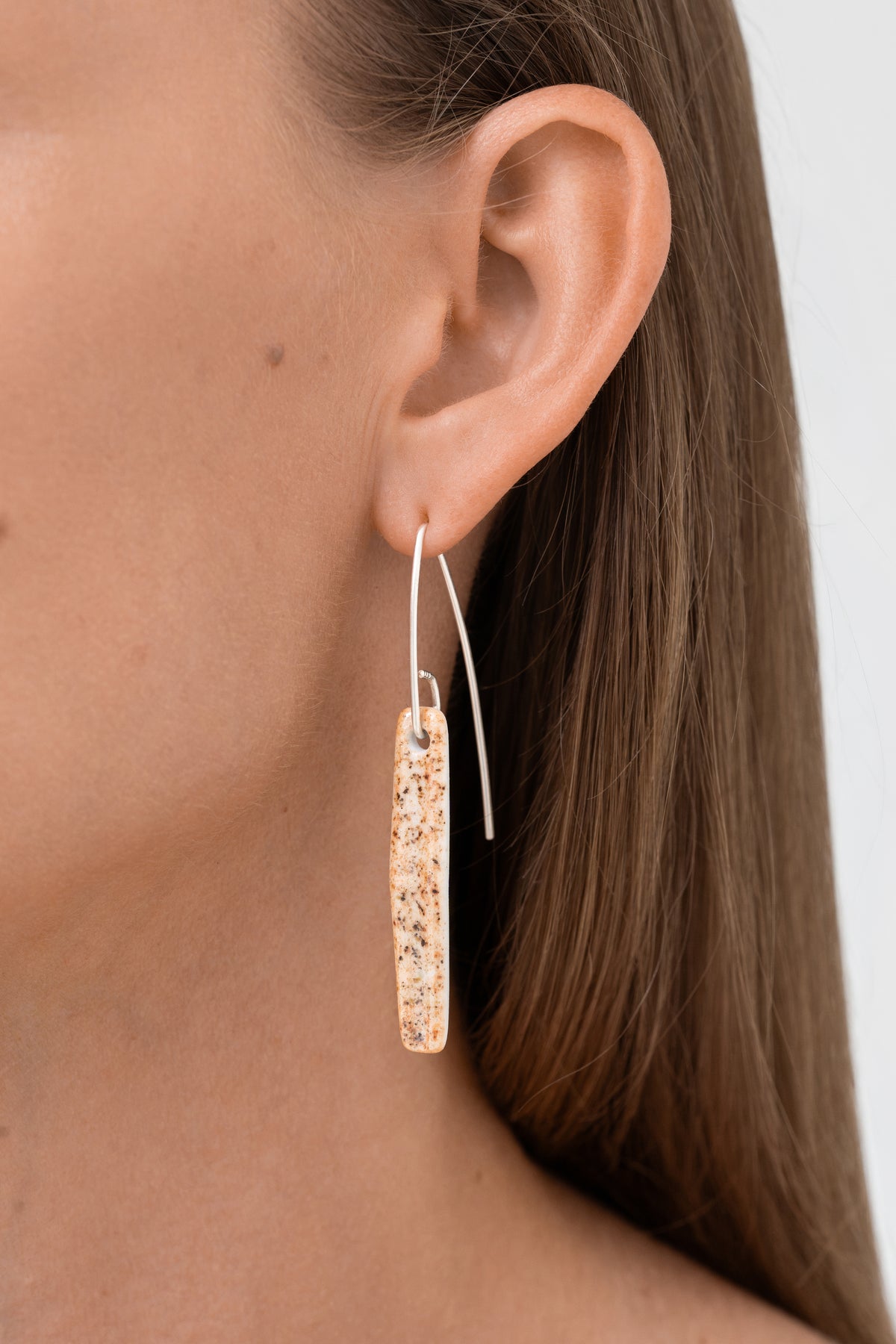 ARCH UNIQUE Porcelain Statement Earring / Wood-Fired