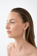 UNIQUE wood-fired porcelain statement earring with custom 925 sterling silver. Handcrafted by IAC member Márton Strohner. Limited series, made to order.STUDIO MASTRO
