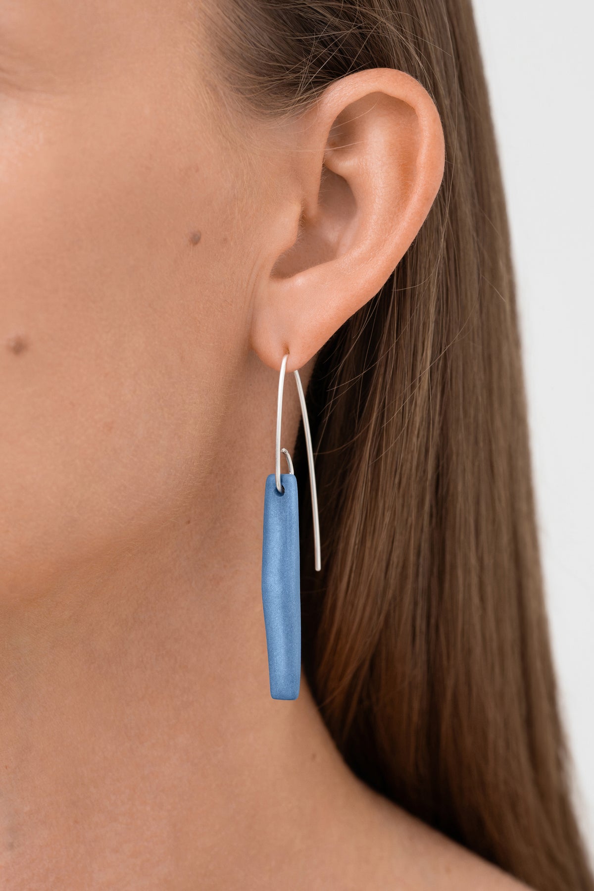 ARCH / Porcelain Statement Earring / Matt - Blue