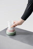 PLINTH / candle holder - Pink-Green