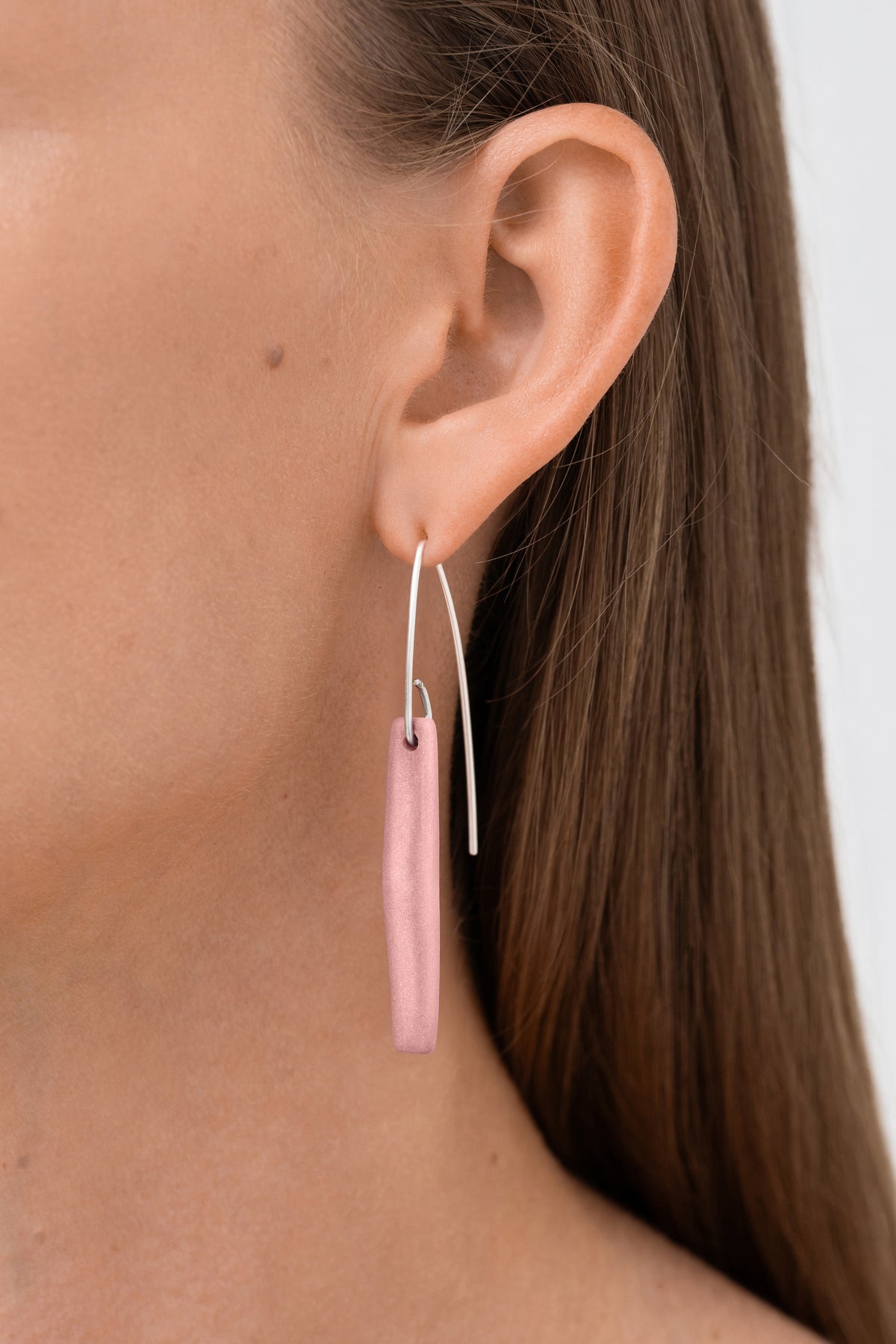 ARCH / Porcelain Statement Earring / Matt - Pink
