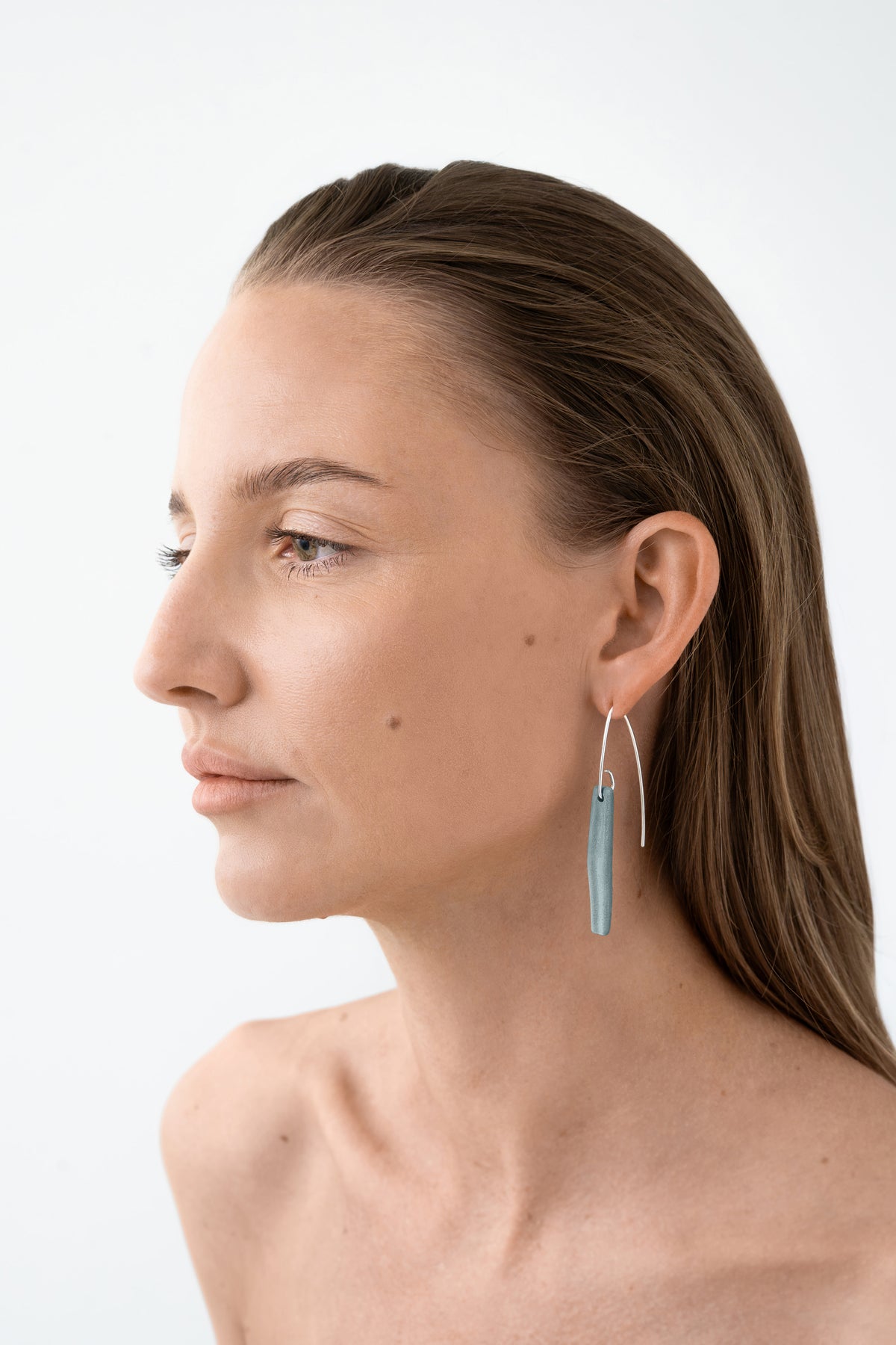 ARCH / Porcelain Statement Earring / Matt - Grey