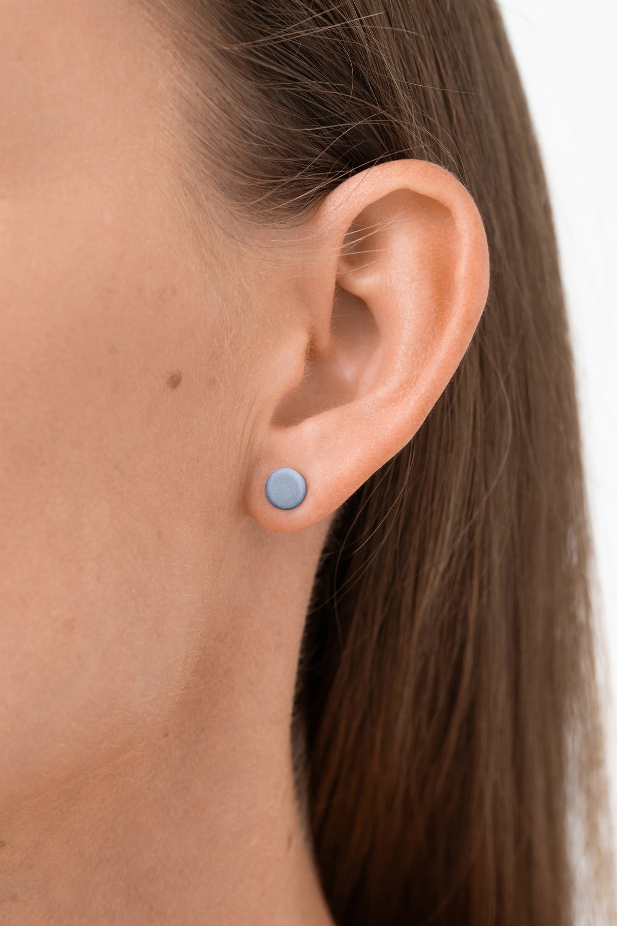 DROP / Porcelain Stud Earring / Matt - Light Blue